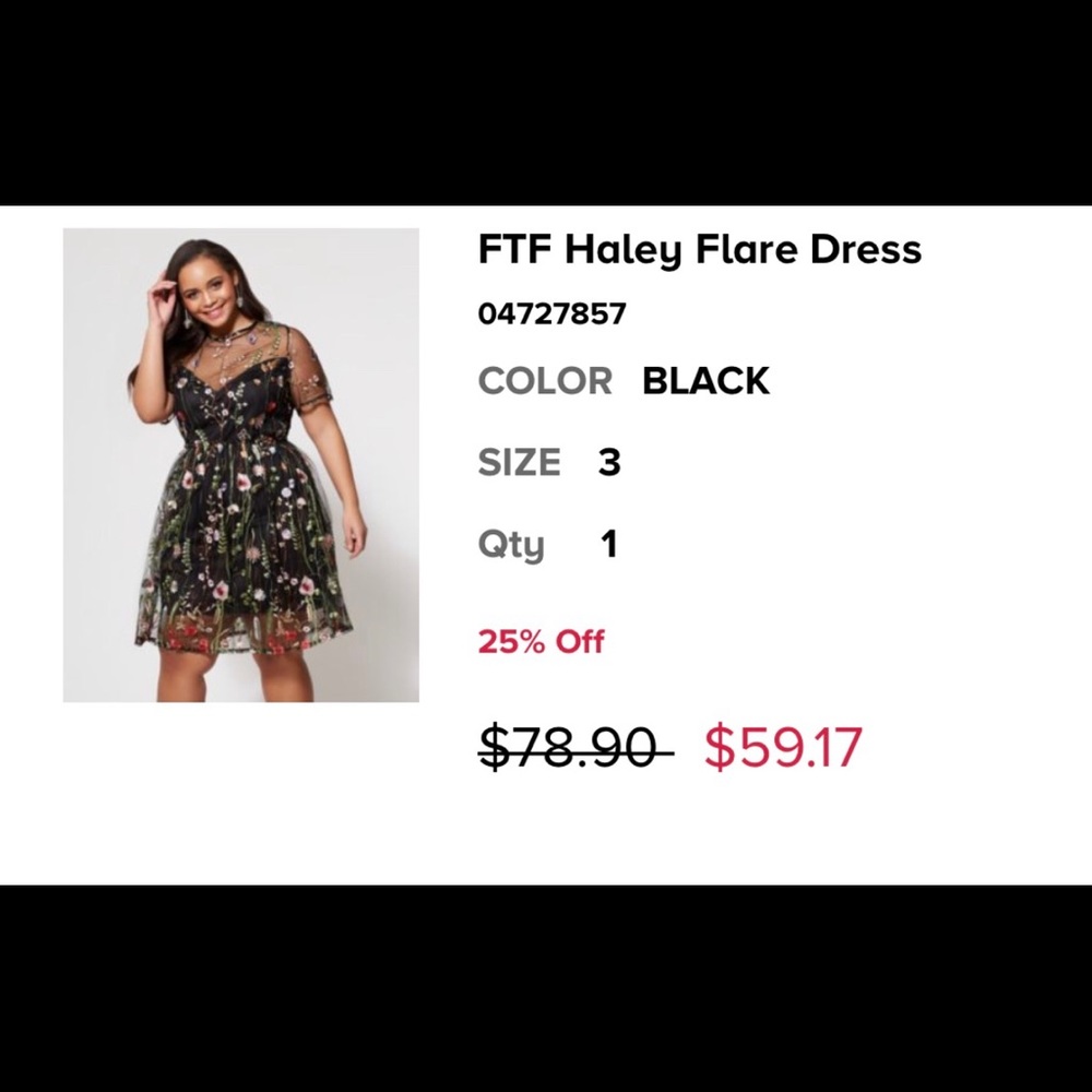 Fashion to Figure Dress- Size 3